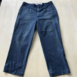 Vintage Dickies Pants Mens 40x29 Blue Chino Distressed Straight Leg Workwear
